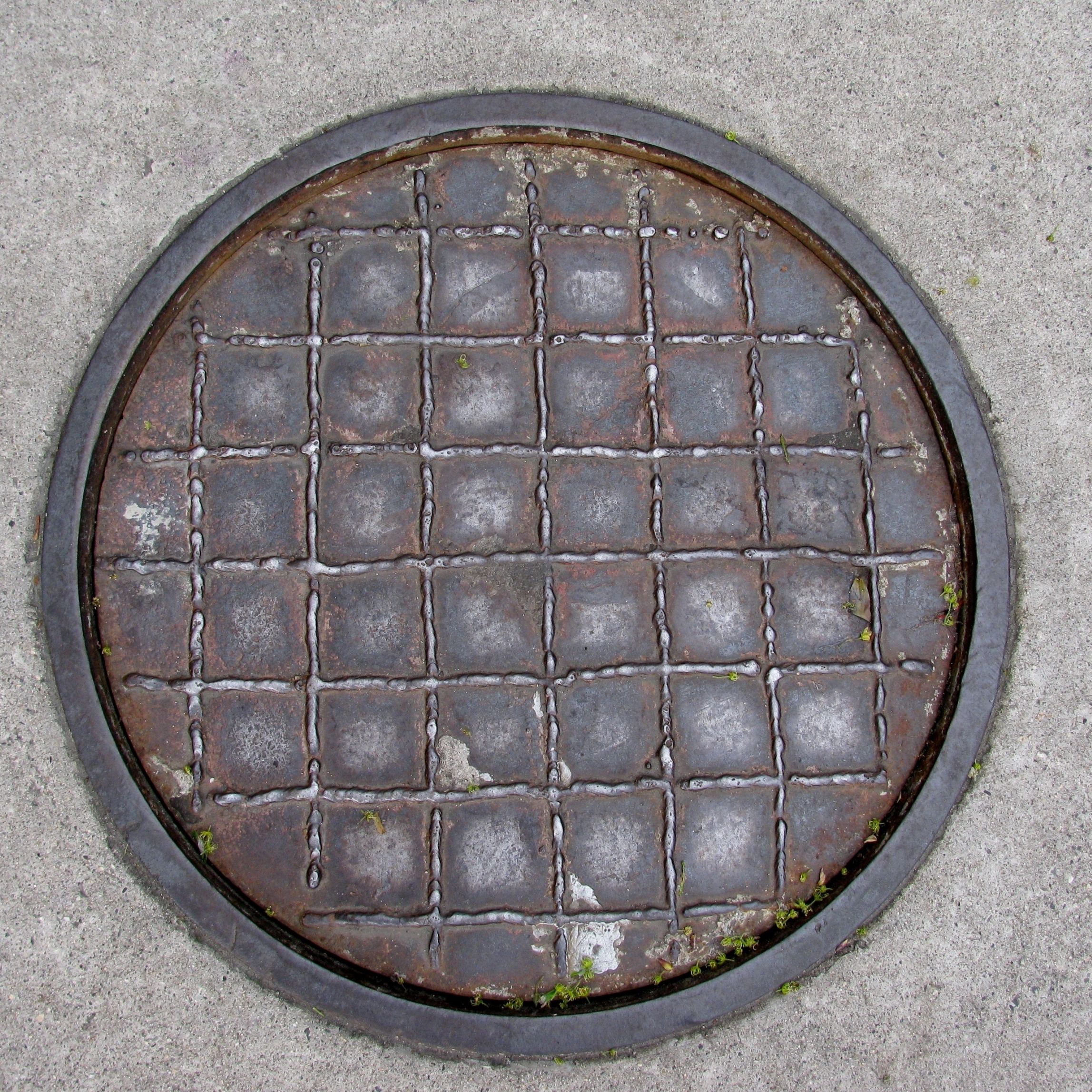 a sewer cover