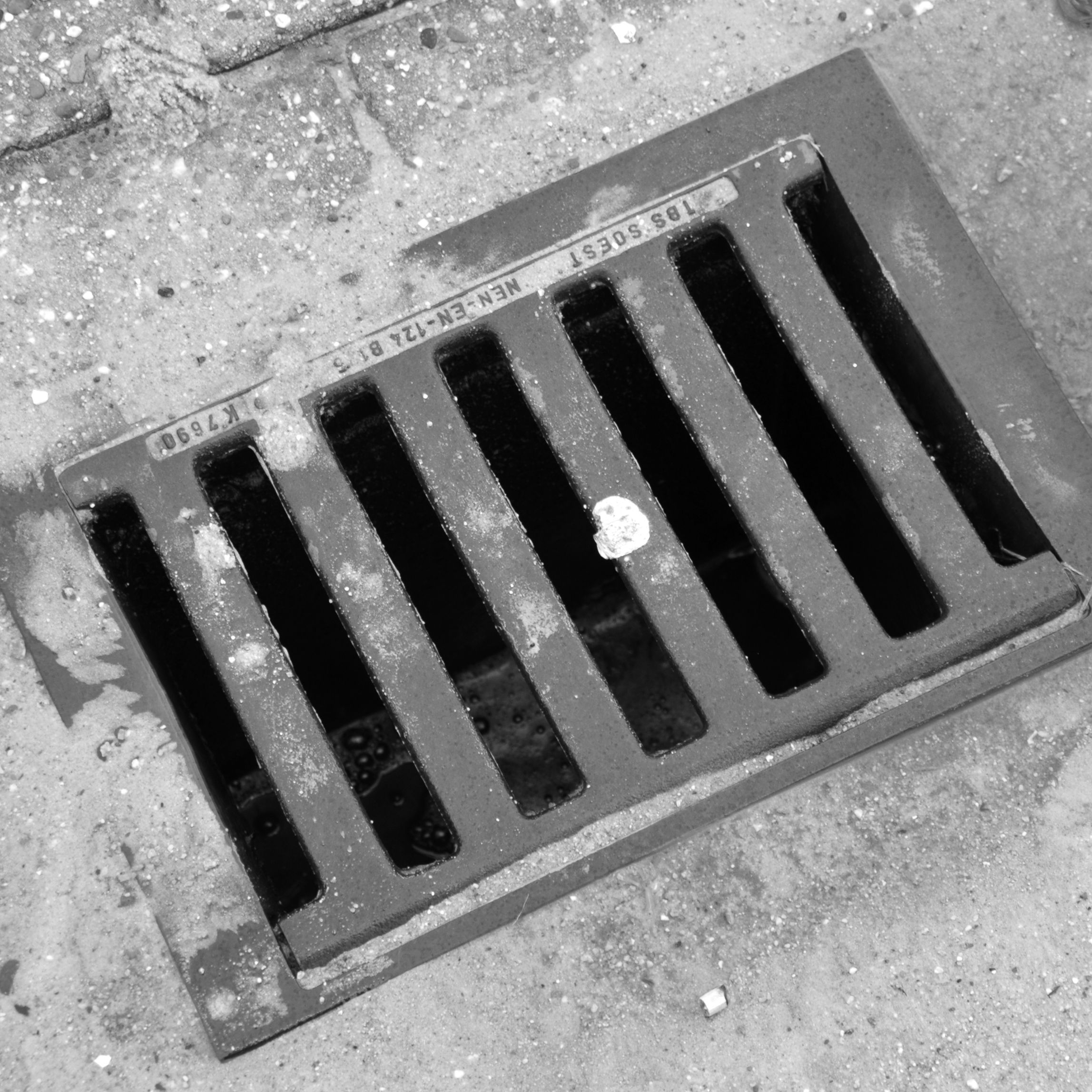 a drain in the ground